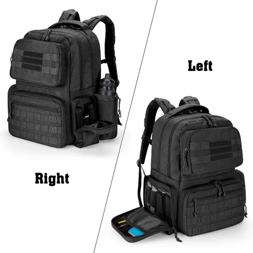 Miniatura 5 de DSLEAF Mochila táctica para pistola con 6 estuches para pistola, mochila con 10 ranuras para cargador para disparar y cazar