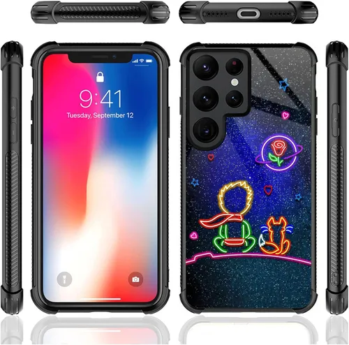 Miniatura 637 de CARLOCA Funda compatible con Samsung Galaxy S22 Ultra, diseño gráfico de Star Howling Wolfs Samsung Galaxy S22 Ultra, diseño gráfico, a prueba