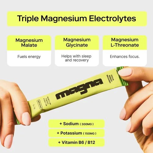 Miniatura 3 de MAGNA Mezcla de bebida en polvo de electrolitos para hidratación, energía y apoyo de concentración con treonato L de magnesio, sodio, potasio