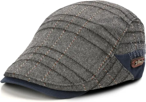 Miniatura 10 de M MOACC Hombres Newsboy Gorras de algodón con hebilla ajustable Boina Sombrero Plano Conducción Cabbie Gatsby Sombreros