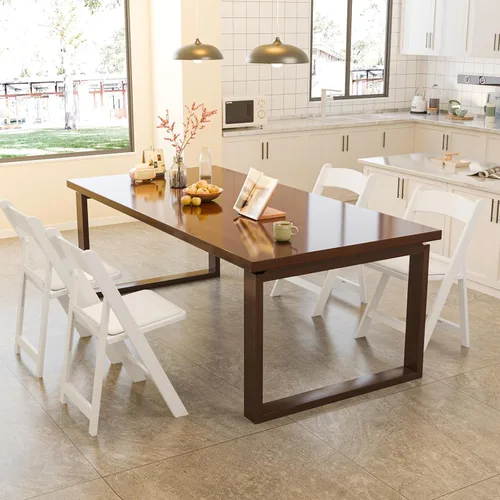 Miniatura 2 de VINGLI Silla plegable de plástico de resina blanca con asiento acolchado, capacidad de peso de hasta 350 libras