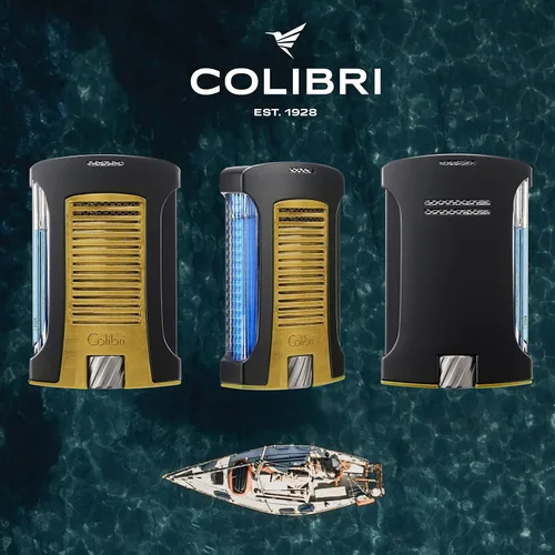 Miniatura 4 de Colibri Daytona - Encendedor de butano resistente al viento: llama ajustable, encendedor de puros recargable de un solo chorro, diseño ergonómico Oro