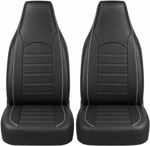 Miniatura 13 de TOYOUN fundas de asiento delantero de cuero sintético universales para automóvil, se adaptan a la mayoría de los autos, camiones, vehículos