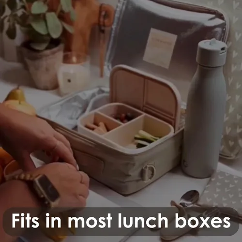 Miniatura 5 de Ali+Oli Caja de Bento de Silicona (Azul) Lonchera para Niños, Pequeños, Preescolares y Adultos Sin BPA y a Prueba de Derrames Ideal para Escuela
