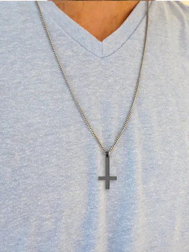 Miniatura 4 de Long tiantian Collar de cruz occidental para hombre, collares de cruz plateadadorada para mujeres y hombres, collares de cruz en capas cruzadas