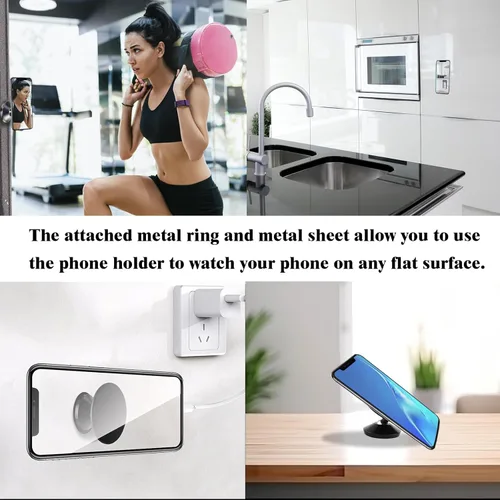 Miniatura 6 de Soporte magnético de doble cara para teléfono, ajustable en 360° para gimnasio y carritos de golf, imán fuerte, captura videos manos libres durante