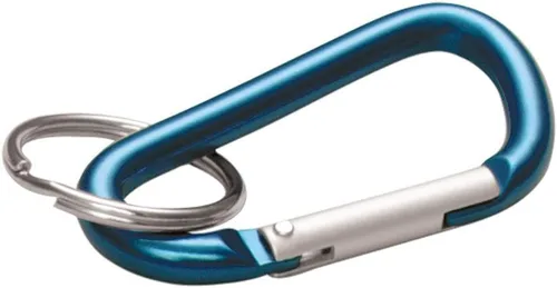 Miniatura 3 de Lucky Line Juego de mosquetón grande de aluminio de 3-1/8 pulgadas, llavero resistente en forma de C a presión, llavero niquelado, peso ligero