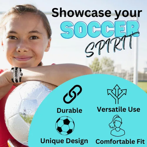 Miniatura 9 de Sportybella - Pulsera de fútbol ajustable, regalo para jugadores