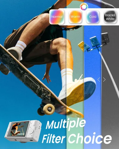 Miniatura 5 de Cámara digital True 5K para fotografía, enfoque automático de 80 megapíxeles con zoom digital 18X, pantalla giratoria de 3" 270°, cámara selfie