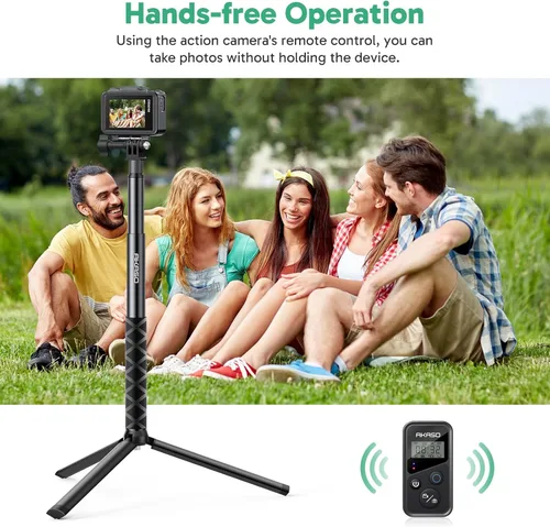 Miniatura 5 de AKASO Barra Selfie Extensible de 1.2M y Soporte de Trípode Accesorios para Cámara de Acción Compatible con AKASO EK7000/Brave 4/Brave 7 LE/Brave
