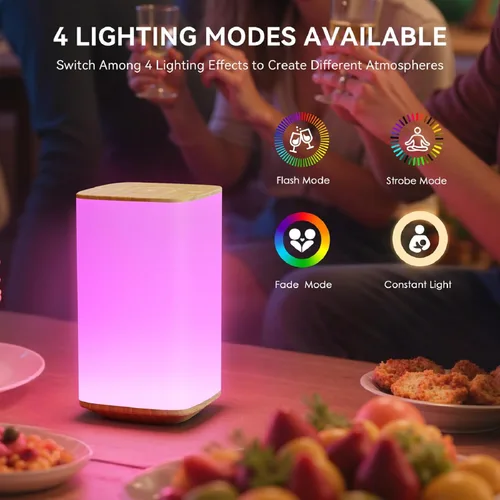 Miniatura 8 de Auxmir Luz Nocturna para Guardería para Niños, Lámpara Nocturna Regulable por Toque con 256 Cambios de Color RGB para Bebé Adulto, Lactancia, Ayuda