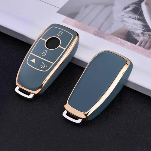 Miniatura 2 de ELOHEI Funda para llavero de Mercedes Benz, funda suave de alta calidad de protección completa de 360 grados, accesorios para Mercedes Benz E, S, C