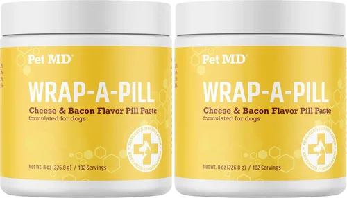 Miniatura 14 de Pet MD Wrap A Pill Paste - Pastilla con sabor a tocino para perros, crea un bolsillo para ocultar pastillas y medicamentos, 59 porciones