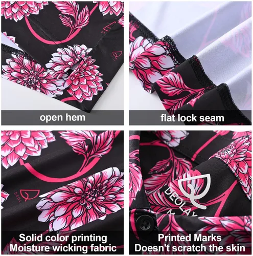 Miniatura 6 de DEOLAX Mens Golf Shirt Fashion Print Floral Polo Shirts Short Sleeve Soft Classic Casual Dry Fit Golf Shirt for Men