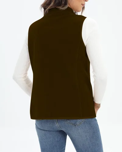 Miniatura 7 de Xeoxarel Chaleco de forro polar para mujer con 6 bolsillos (XS-2XL)