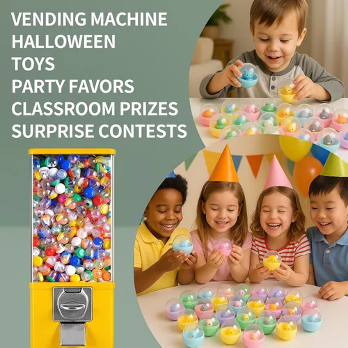 Miniatura 7 de 50 Cápsulas de Máquina Expendedora de Colores de 2 Pulgadas, Cápsulas de Máquina de Chicles, Recipiente de Bolas de Plástico, Bolas Rellenables