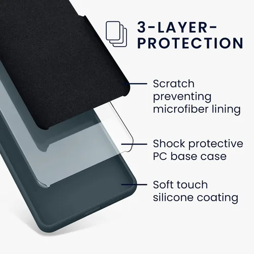 Miniatura 141 de kwmobile Funda Compatible con Google Pixel 6 Pro - Funda de teléfono de silicona TPU con acabado suave - Azul Arrecife