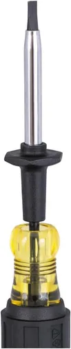 Miniatura 10 de Klein Tools 6024K Desarmador con ranura para sujeción de tornillos de 1/4 pulgada con hoja dividida y cabeza plana, acción de agarre positivo, mango