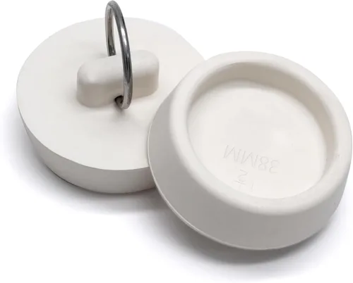 Bonsicoky 2 Piezas de Tapón de Drenaje de Goma Se Adapta de 1-1/2 Pulgadas a 1-5/8 Pulgadas, Tapón de Drenaje de Bañera con Anillo Colgante, Tapón
