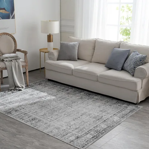 Miniatura 62 de Syalife 4x6 Alfombra Lavable para Área, Ultra Suave Antideslizante, Pila Baja, Alfombra Vintage Resistente a Manchas para Sala de Estar, Alfombra