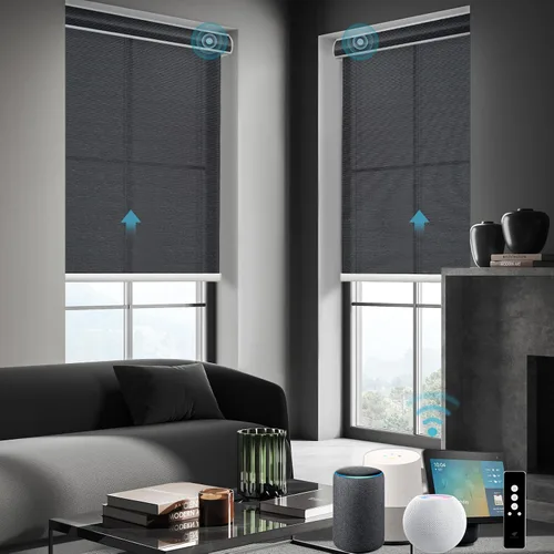 Miniatura 38 de SmartWings Persianas Enrollables Inteligentes Motorizadas con Filtro de Luz, Persianas Eléctricas con Control Remoto para Ventanas Compatibles