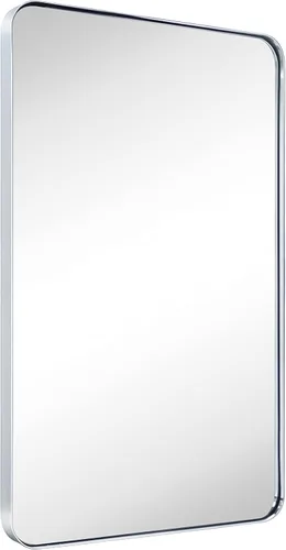 Miniatura 14 de GRACTO Espejo de baño con marco de metal de acero inoxidable de níquel cepillado de 20 x 30 pulgadas para montar en la pared, espejo rectangular