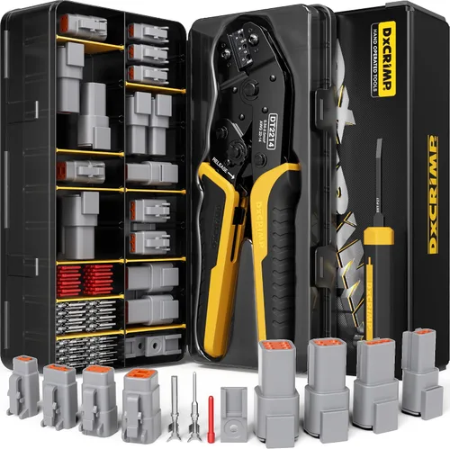 Miniatura 10 de Kit de herramienta de crimpado de conectores DxCRIMP Deutsch DT Series, conectores eléctricos impermeables para automóviles de 2/3/4/6 pines