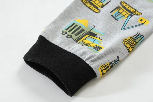 Miniatura 82 de Little Hand Pijamas para niños pequeños, Monster Truck 100% algodón, dinosaurio para niños, 2 piezas, ropa de dormir, conjuntos de ropa de dormir