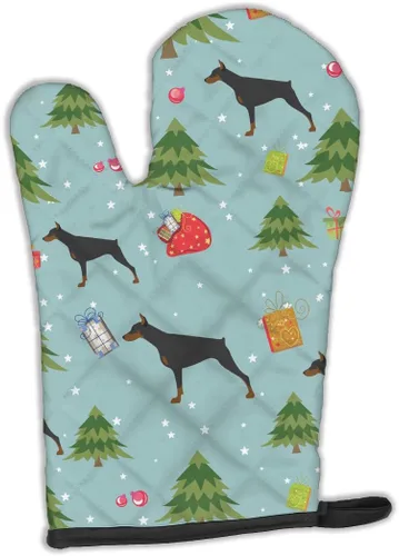 Miniatura 170 de Caroline's Treasures BB4872OVMT - Guante de horno de Navidad Affenpinscher resistente al calor, grueso para sartenes calientes y horno, manopla