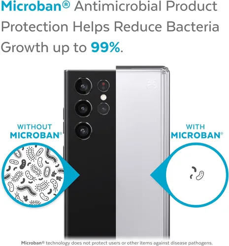 Miniatura 6 de Speck Presidio Perfect Clear - Funda transparente para Samsung Galaxy S22 Ultra, protección contra caídas, arañazos y absorción de golpes