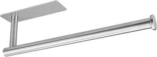 Miniatura 12 de Toallero de papel para debajo del gabinete, barra de toalla de papel para cocina, montaje en pared, autoadhesivo o perforación, acero inoxidable 304
