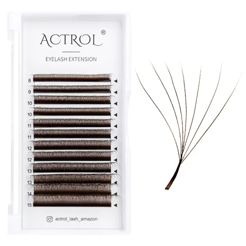 Miniatura 41 de Extensiones de pestañas 4D W, color negro, 0.003 in, rizo D, 0.315 in, volumen individual, YY, extensiones de pestañas en forma de W, fáciles