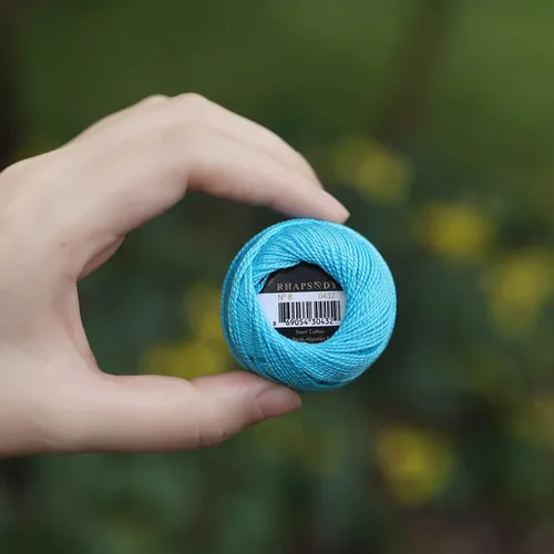 Miniatura 6 de Rhapsody Pearl Cotton #8 - Juego de 12 bolas de hilo de ganchillo para tejer, bordado, sashiko, punto de cruz, costura, aguja, bricolaje, acolchado