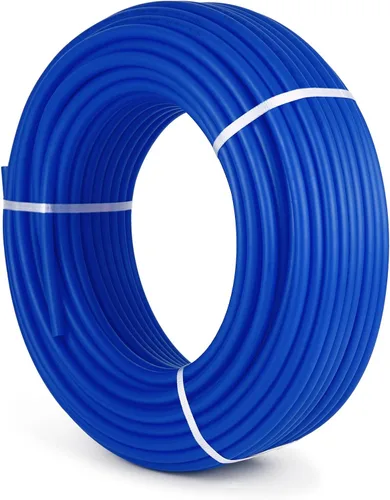 VEVOR Tubo PEX sin barrera de oxígeno de 300 pies, tubo PEX azul de 3/4 de pulgada, tubo de calor radiante EVOH Pex-B, fontanería duradera para