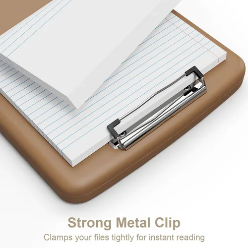 Miniatura 4 de Piasoenc Portapapeles con almacenamiento, caja de organización de 8.5 x 11 pulgadas con soporte para bolígrafo y carpeta de papel legal A4, folio