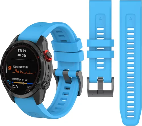 Miniatura 20 de Correa de reloj de silicona compatible con Garmin Fenix 7/Fenix 6 Pro/Fenix 5 Plus/935/945/Descent G1/EPIX Gen 2/Instinct de repuesto de ajuste