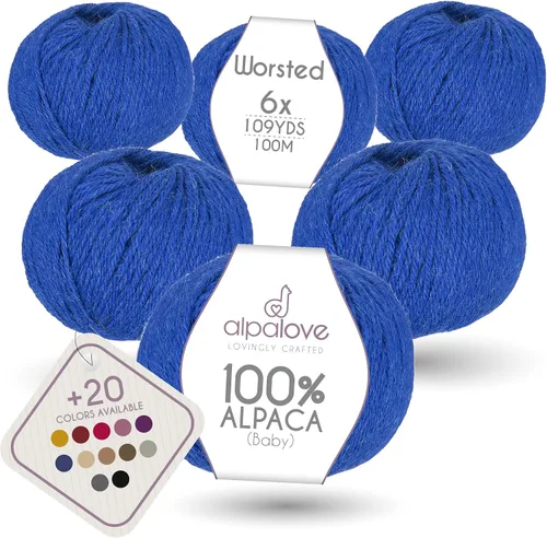 Miniatura 13 de Set de Lana Abultada (6 x 50 g) Súper Suave de Alpaca Bebé para Tejer Antracita 300 Metros