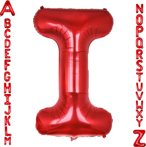 Miniatura 49 de AULE Globos de helio con letra roja S, de 40 pulgadas, grandes, gigantes, de lámina de mylar, rojos, para decoraciones de cumpleaños, aniversarios