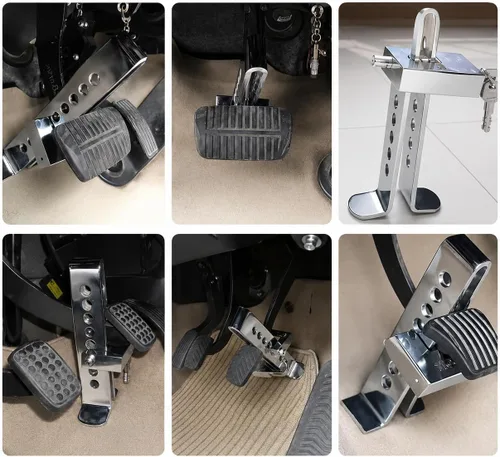 Miniatura 3 de General - Cerradura de embrague de freno antirrobo para automóvil, cerradura de seguridad de acero inoxidable resistente, cerradura de pedal