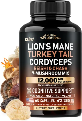 Suplemento de hongos - Melena de león orgánica | Cola de pavo | Chaga | Cordyceps | Reishi | Maitake | Shiitake | Meshima | Tremella | Seta ostra |