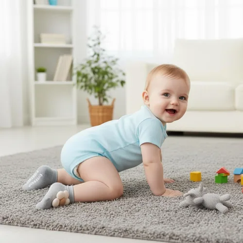 Miniatura 5 de Calcetines para niñas pequeñas, paquete de 4 tobillos, antideslizantes, con agarres, algodón suave, diseño de corte bajo, princesa infantil