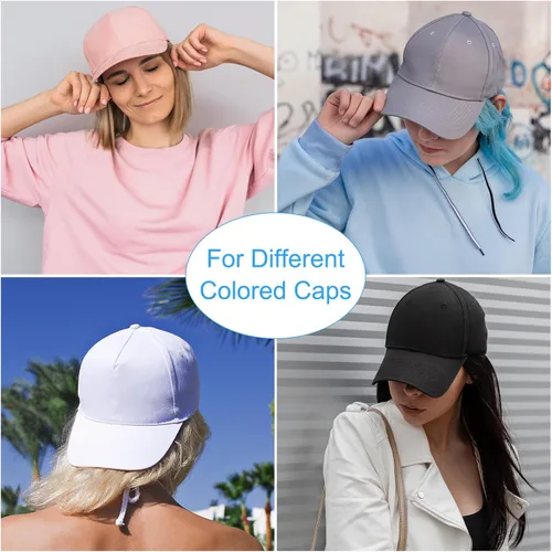 Miniatura 6 de uxcell Tapa de correa Snapback, agujeros de plástico ajustable sombrero broche hebilla reemplazo para reparación de tapas