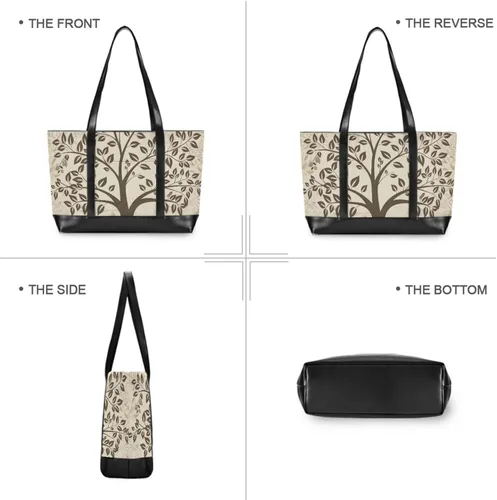 Miniatura 5 de Elegant Tree Foliage Large Capacity laptop bag for women with zipper bags for women tote professional for Travel Essentials Beach Gifts Birthday