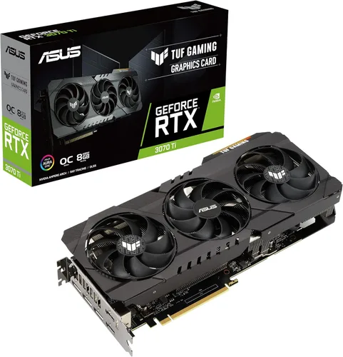 ASUS TUF Gaming NVIDIA GeForce RTX 3070 Ti OC Edition Tarjeta gráfica (PCIe 4.0, 8 GB GDDR6X, HDMI 2.1, DisplayPort 1.4a, rodamientos de ventilador