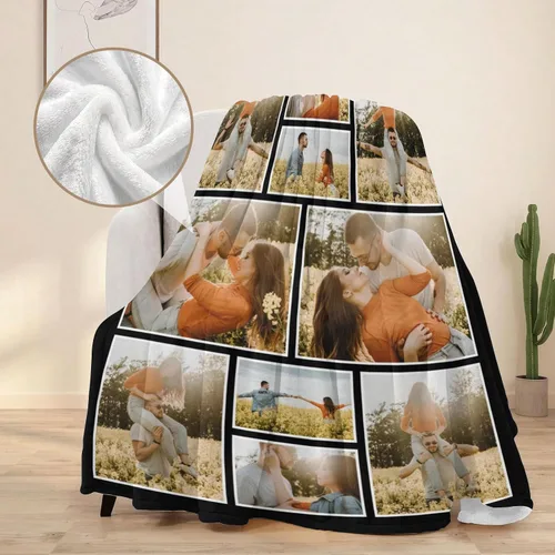 Miniatura 2 de Manta de amor personalizada para adultos y niños, mantas de fotos personalizadas, regalos para Halloween, Navidad, Acción de Gracias, cumpleaños