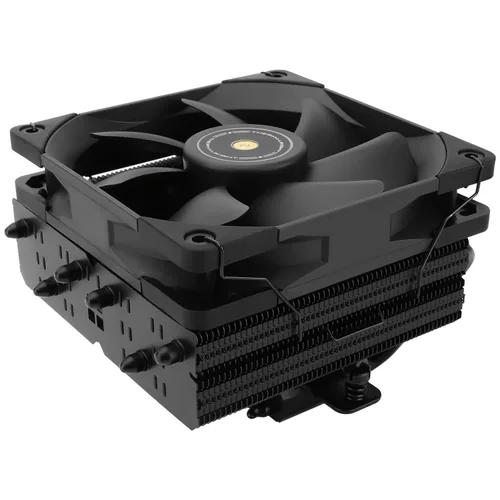 Thermalright SI-100 Black Enfriador de aire para CPU, tubos de calor de 6×6mm, TL-E12B Ventilador silencioso PWM con rodamiento S-FDB V2.0,
