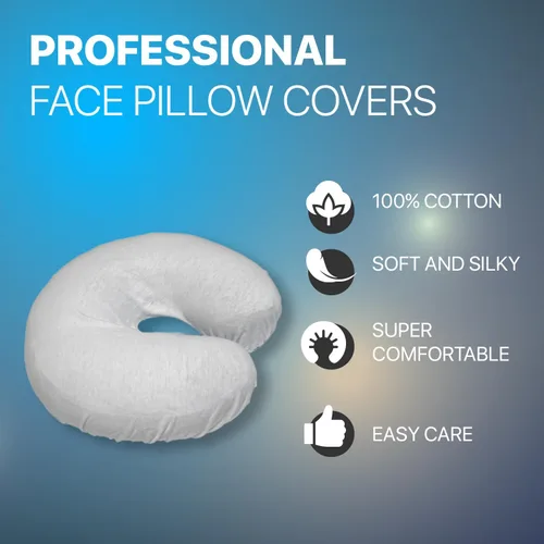 Miniatura 3 de Acuforce Fundas para cuna facial, paquete de 3 – Funda para reposacabezas 100% algodón sin costuras Suave transpirable comodidad para masajes