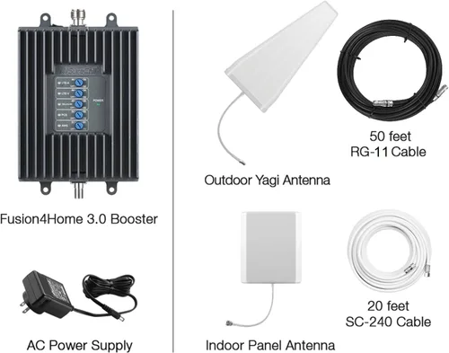 Miniatura 2 de SureCall Fusion4Home - Amplificador de señal para teléfono celular de hasta 5000 pies cuadrados, incluye cable RG-11 mejorado, aumenta 5G/4G LTE