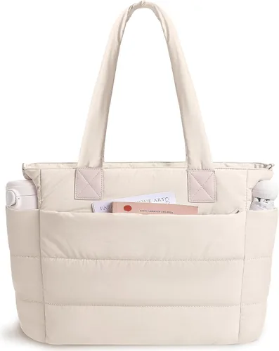Miniatura 17 de Bolso de mano acolchado para mujer, bolso grande de enfermera, bolso de hombro con cremallera para trabajo y viajes