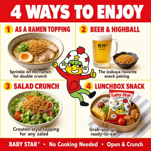 Miniatura 6 de Baby Star Bocadillo crujiente de ramen pequeño (chile rojo)
